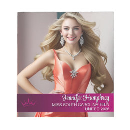 カラーポップ・アートのカスタムPageant Autograph Padメモ帳 ノートパッド