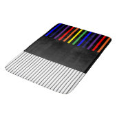 カラーポップ・アートのストライプカラー – Rainbow バスマット (アングル)