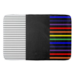 カラーポップ・アートのストライプカラー – Rainbow バスマット