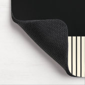 カラーポップ・アートのストライプ – 緑、クリーム、黒 マウスパッド (コーナー)