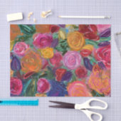 カラーポップ・アートのフローラティッシュペーパー 薄葉紙 (クラフト)