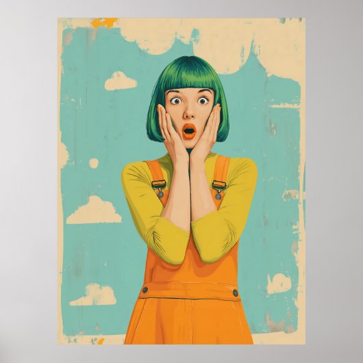 カラーポップ・アートのレトロ衝撃 ポスター (正面)