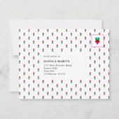 カラーポップ ウェディング RSVP カード (裏面)