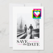 カラーポップ フラット セーブ・ザ・デート カード (正面)