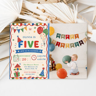 カラーポップ FIVE 誕生日パーティーの写真 招待状