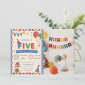 カラーポップ FIVE 誕生日パーティーの写真 招待状 (スタンド正面)