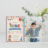 カラーポップNINE 誕生日パーティーの写真 招待状 (スタンド正面)