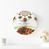 カラーポプリのライフの香り ラージ壁時計 (ホーム)