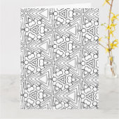 カラーマイサークルと三角形グリーティングカード カード (黄色い花)