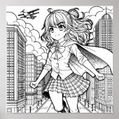 カラーマイポスター | アニメ・スーパーヒーロー・ガール ポスター (正面)