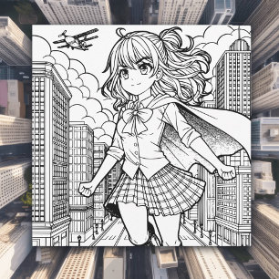 カラーマイポスター アニメ・スーパーヒーロー・ガール ポスター