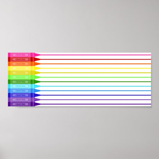 カラーマイワールドレインボークレヨン ポスター (正面)