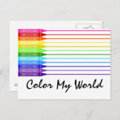 カラーマイワールドレインボークレヨン ポストカード (正面/裏面)