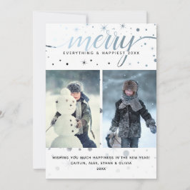 カラーマッチングタイポグラフィーのMERRY EVERYTHING シーズンカード