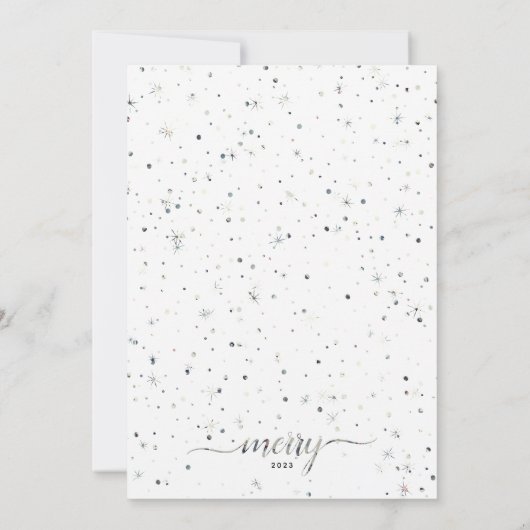 カラーマッチングタイポグラフィ付きメリークリスマス シーズンカード (裏面)