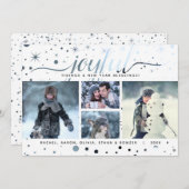 カラーマッチングタイポグラフィJOYFUL HOLIDAYSイベント シーズンカード (正面/裏面)