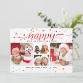 カラーマッチング文字ハッピーホリデーズハッピーニューイヤー シーズンカード (スタンド正面)