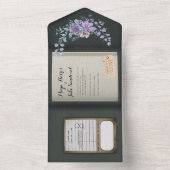 カラーマッチ水カラーブック結婚式招待状 オールインワン招待状 (内側)