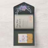 カラーマッチ水カラーブック結婚式招待状 オールインワン招待状 (内側)