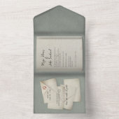 カラーマッチ ラブノートブック ウェディング招待状 オールインワン招待状 (内側)