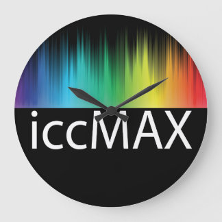 カラーマネジメント愛好家のためのiccMAX時計 ラージ壁時計