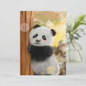 カラーマンガパンダ |おもしろいかわいい贈り物 案内状 (スタンド正面)