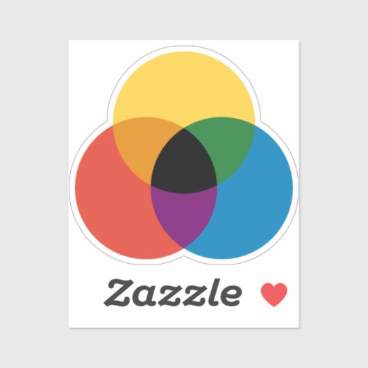 カラーミキシング円カスタムカットビニールステッカー シール (シート)