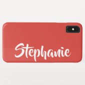 カラーミニマリストジャンボはっきりしたー名の選択 Case-Mate iPhoneケース (裏面(横))