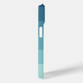 カラーミニマルブロックシアンブルーティール(緑がかった色)モノグラム Case-Mate iPhoneケース (裏面 / 右)