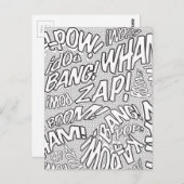 カラーミーおもしろいレトロ漫画ブックアーポップ・アートのト ポストカード (正面/裏面)