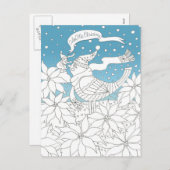 カラーミークリスマスカラーリングブックアート シーズンポストカード (正面/裏面)