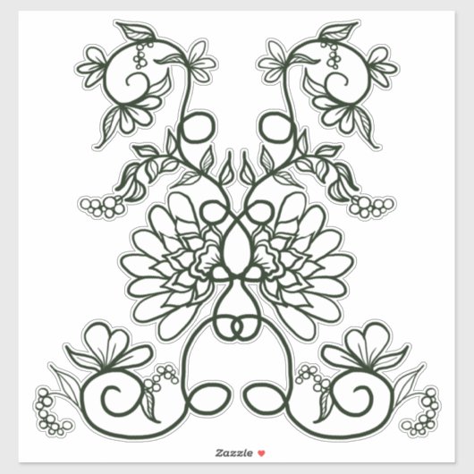 カラーミーシールかわいらしフローラモチーフ シール (シート)