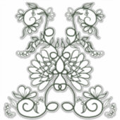 カラーミーシールかわいらしフローラモチーフ シール (正面)