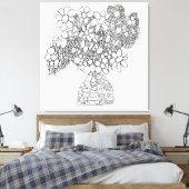 カラーミーデイジードリームブーケ キャンバスプリント (インサイチュ (寝室))