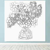 カラーミーデイジードリームブーケ キャンバスプリント (インサイチュ (ウッドフロア))