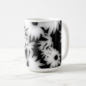 カラーミーデイジーホワイトオンブラック コーヒーマグカップ (正面右)