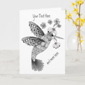 カラーミーハミングバードフローラDIY カード (黄色い花)