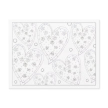 カラーミーフラワーハートはがき