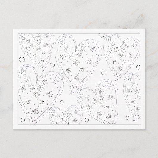 カラーミーフラワーハートはがき シーズンポストカード (正面)