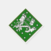 カラーミーベルとキャンディーケーンクリスマスナプキン スタンダードカクテルナプキン (角)