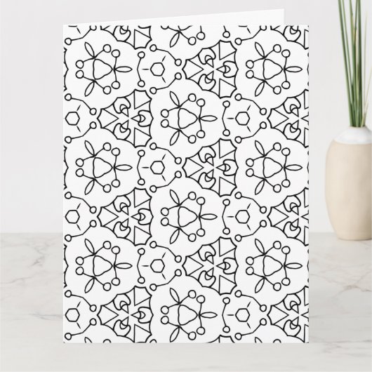 カラーミー万華鏡のように千変万化するパターングリーティングカード カード (正面)