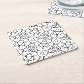 カラーミー万華鏡のように千変万化するパターンコースター スクエアペーパーコースター (アングル)