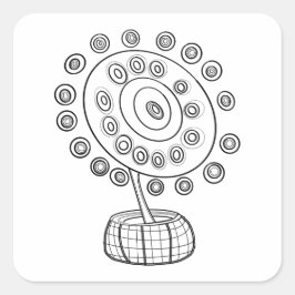 カラーミー宇宙ブーケ スクエアシール