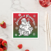 カラーミー雪だるま&フレンズChristmas Napkins スタンダードカクテルナプキン (インサイチュ)