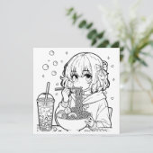 カラーミー | アニメ・ラーメンをテーマにしたカラーリングページ カード (スタンド正面)