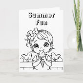 カラーミー | カワイイパーソナライズされたキッド誕生日 カード (正面)