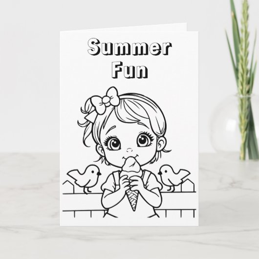 カラーミー | カワイイパーソナライズされたキッド誕生日 カード (正面)