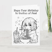 カラーミー | ラーメンパーソナライズされたプンガール誕生日 カード (正面)