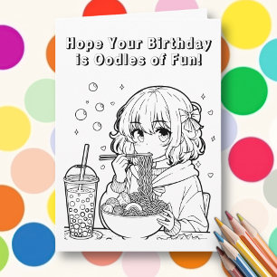 カラーミー ラーメンパーソナライズされたプンガール誕生日 カード