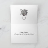 カラーミー、誕生日カードお洒落鳥の花 カード (内部)